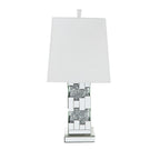 ACME 40222 Noralie Table Lamp, Mirrored & Faux Diamonds