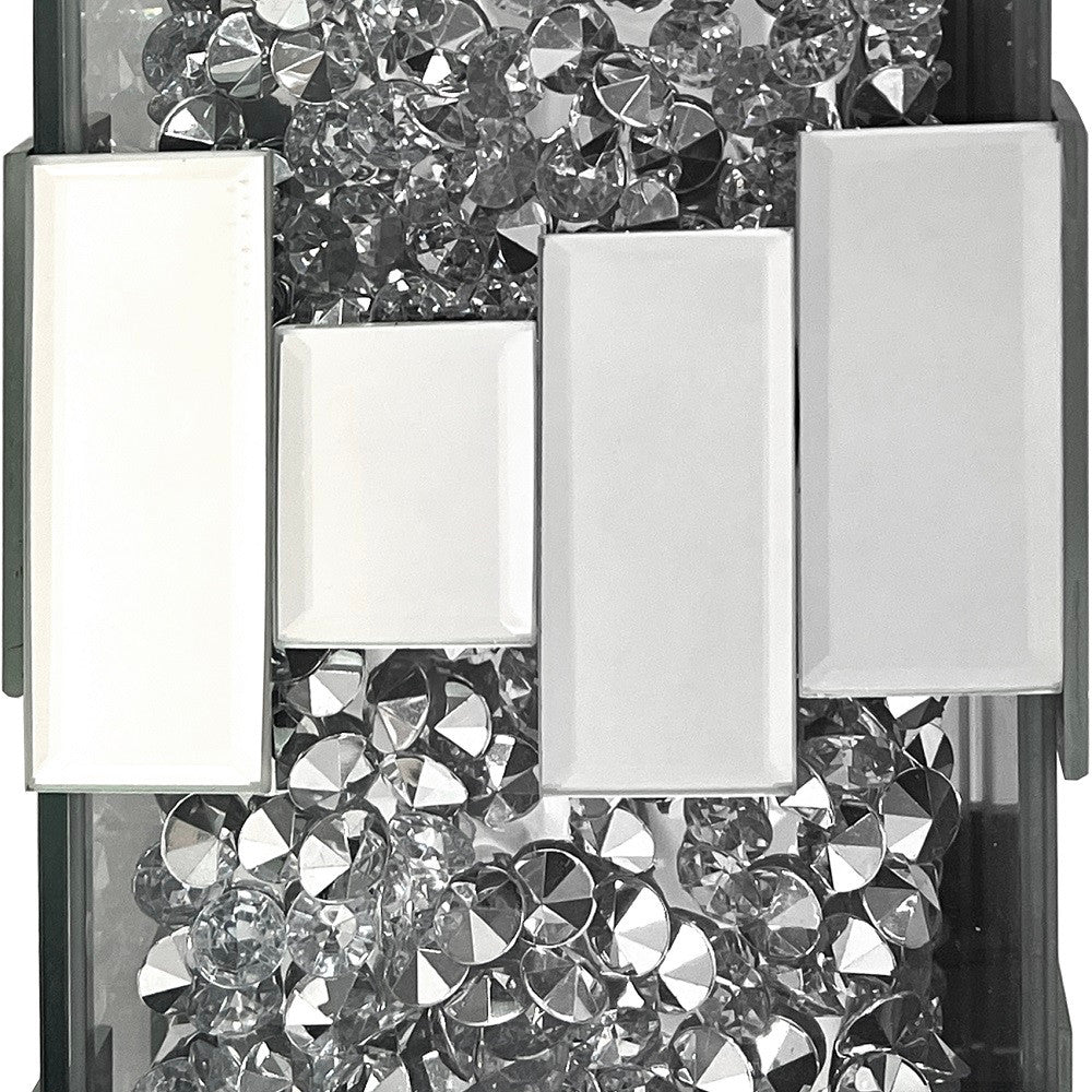 ACME 40222 Noralie Table Lamp, Mirrored & Faux Diamonds