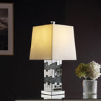 ACME 40222 Noralie Table Lamp, Mirrored & Faux Diamonds