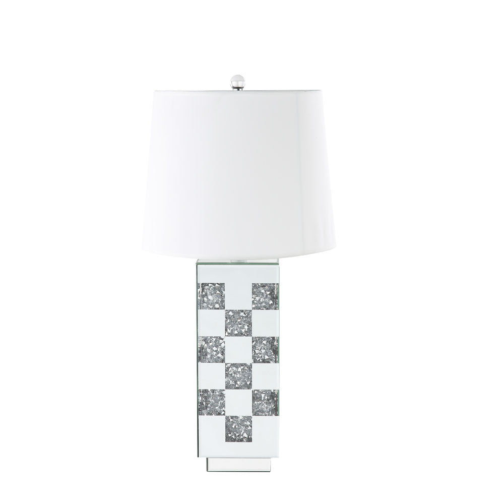 ACME 40243 Noralie Table Lamp, Mirrored & Faux Diamonds