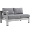 Modway EEI-2265 Shore Left-Arm Corner Sectional Outdoor Patio Aluminum Loveseat