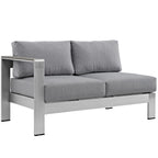 Modway EEI-2265 Shore Left-Arm Corner Sectional Outdoor Patio Aluminum Loveseat