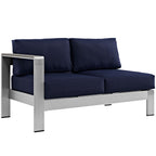 Modway EEI-2265 Shore Left-Arm Corner Sectional Outdoor Patio Aluminum Loveseat
