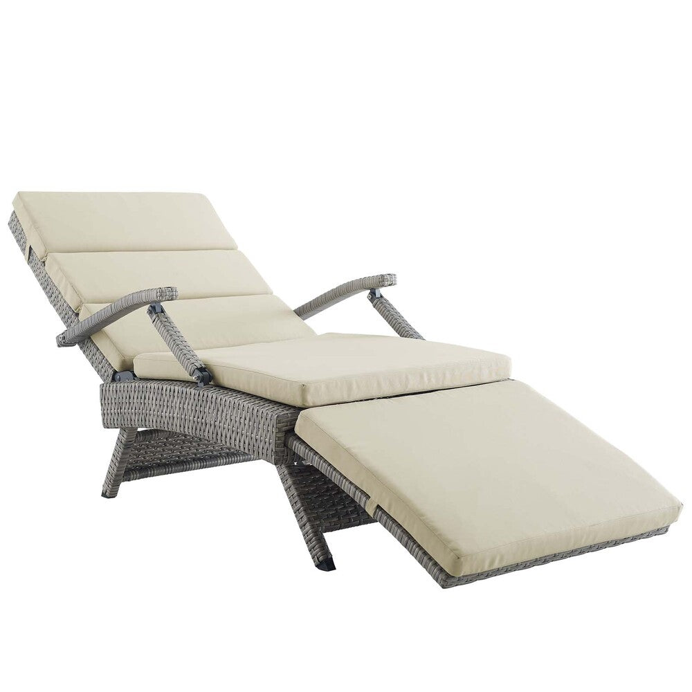 Modway EEI-2301 Envisage Chaise Outdoor Patio Wicker Rattan Lounge Chair