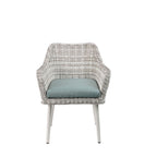 ACME 45005 Tashay 3 Piece Patio Bistro Set, Green Fabric & Beige Wicker