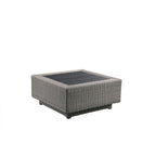 ACME 45020 Salena Patio Sectional & Cocktail Table, Beige Fabric & Gray Wicker (1Set/3Ctn)