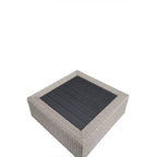 ACME 45020 Salena Patio Sectional & Cocktail Table, Beige Fabric & Gray Wicker (1Set/3Ctn)