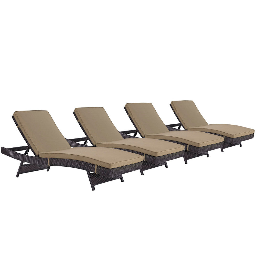 Modway EEI-2429 Convene Outdoor Patio Chaise Set of 4