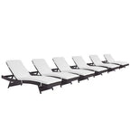 Modway EEI-2430 Convene Outdoor Patio Chaise Set of 6