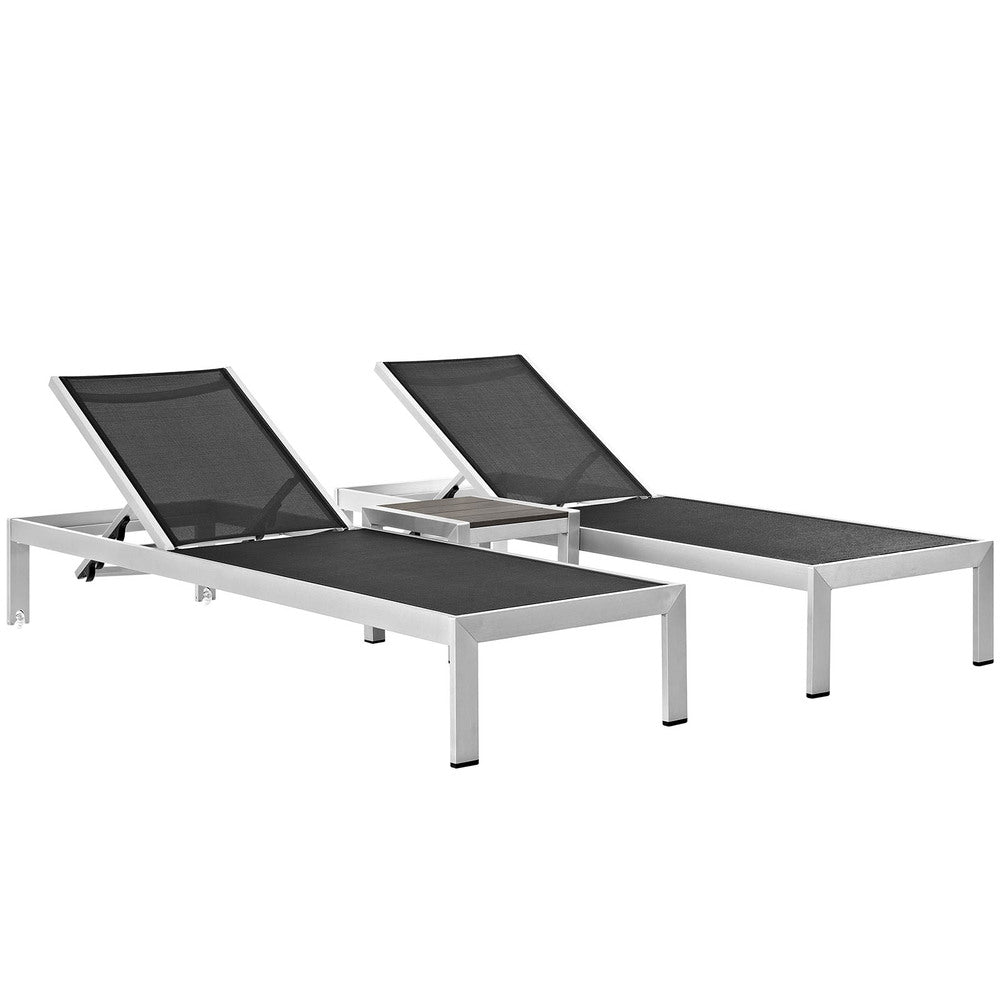 Modway EEI-2471 Shore 3 Piece Outdoor Patio Aluminum Set