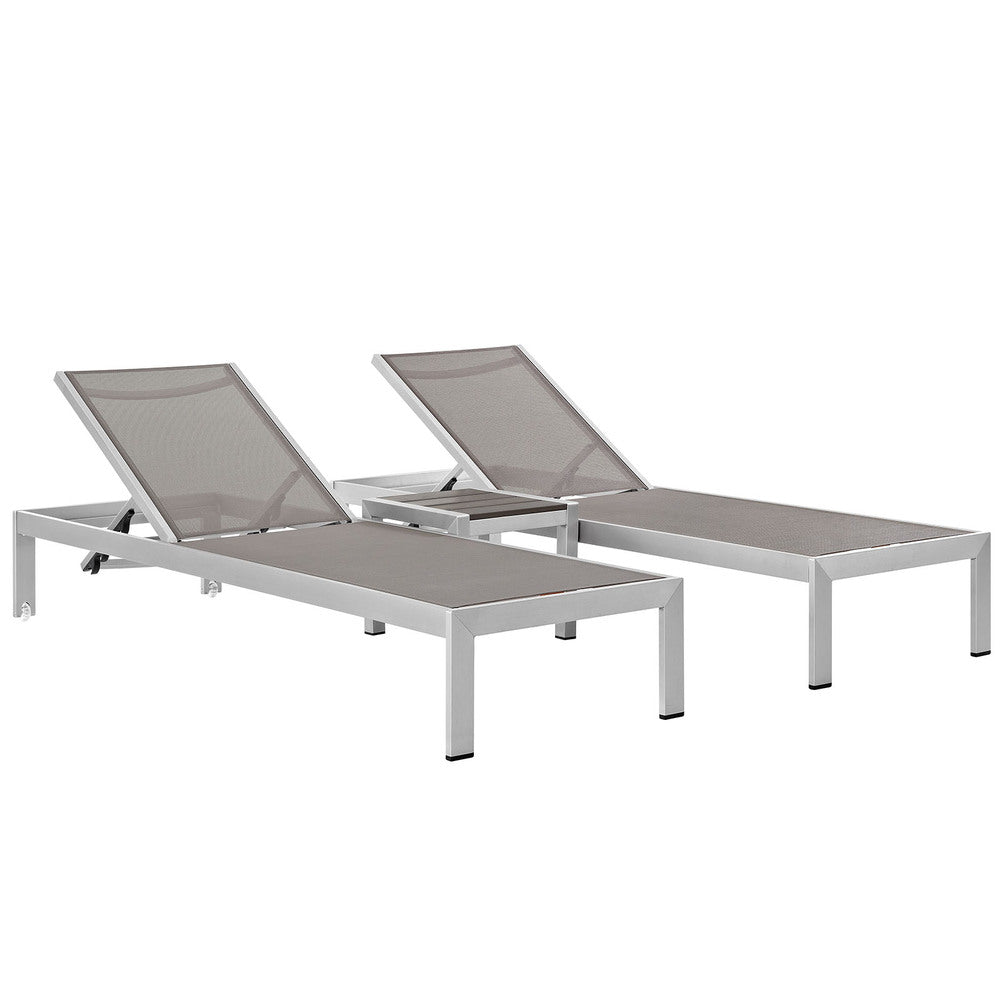 Modway EEI-2471 Shore 3 Piece Outdoor Patio Aluminum Set