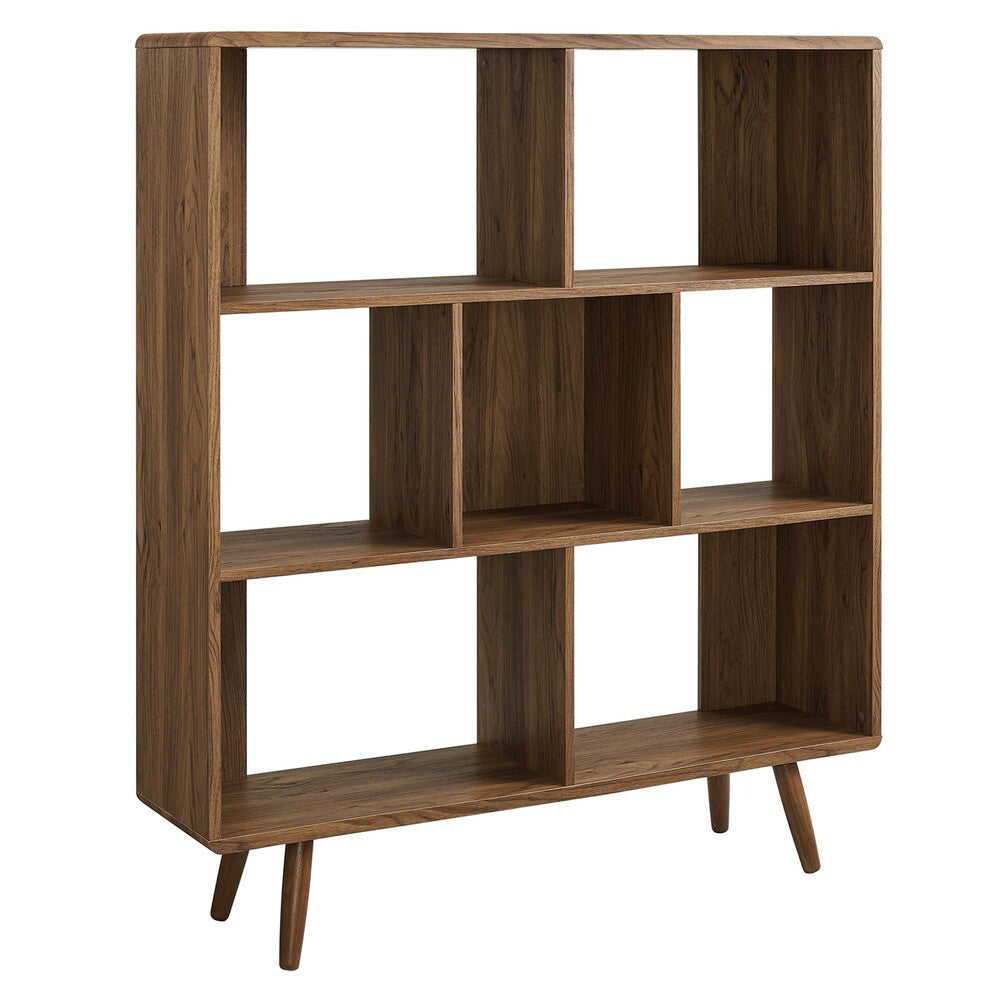 Modway EEI-2529 Transmit 7 Shelf Wood Grain Bookcase