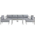 Modway EEI-2564 Shore 5 Piece Outdoor Patio Aluminum Sectional Sofa Set