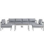 Modway EEI-2564 Shore 5 Piece Outdoor Patio Aluminum Sectional Sofa Set