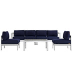Modway EEI-2564 Shore 5 Piece Outdoor Patio Aluminum Sectional Sofa Set
