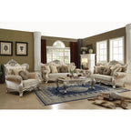 ACME 50660 Bently Sofa with 7 Pillows, Fabric & Champagne