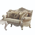 ACME 50661 Bently Loveseat with 5 Pillows, Fabric & Champagne