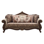 ACME 50690 Mehadi Sofa with 8 Pillows, Fabric & Walnut