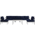 Modway EEI-2565 Shore 6 Piece Outdoor Patio Aluminum Sectional Sofa Set