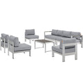 Modway EEI-2566 Shore 7 Piece Outdoor Patio Sectional Sofa Set