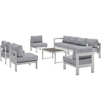 Modway EEI-2566 Shore 7 Piece Outdoor Patio Sectional Sofa Set