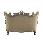 ACME 51041 Ranita Loveseat with 6 Pillows, Fabric & Champagne (1Set/2Ctn)