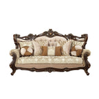ACME 51050 Shalisa Sofa with 7 Pillows, Fabric & Walnut