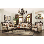 ACME 51050 Shalisa Sofa with 7 Pillows, Fabric & Walnut