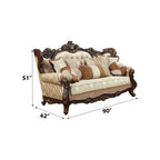 ACME 51050 Shalisa Sofa with 7 Pillows, Fabric & Walnut