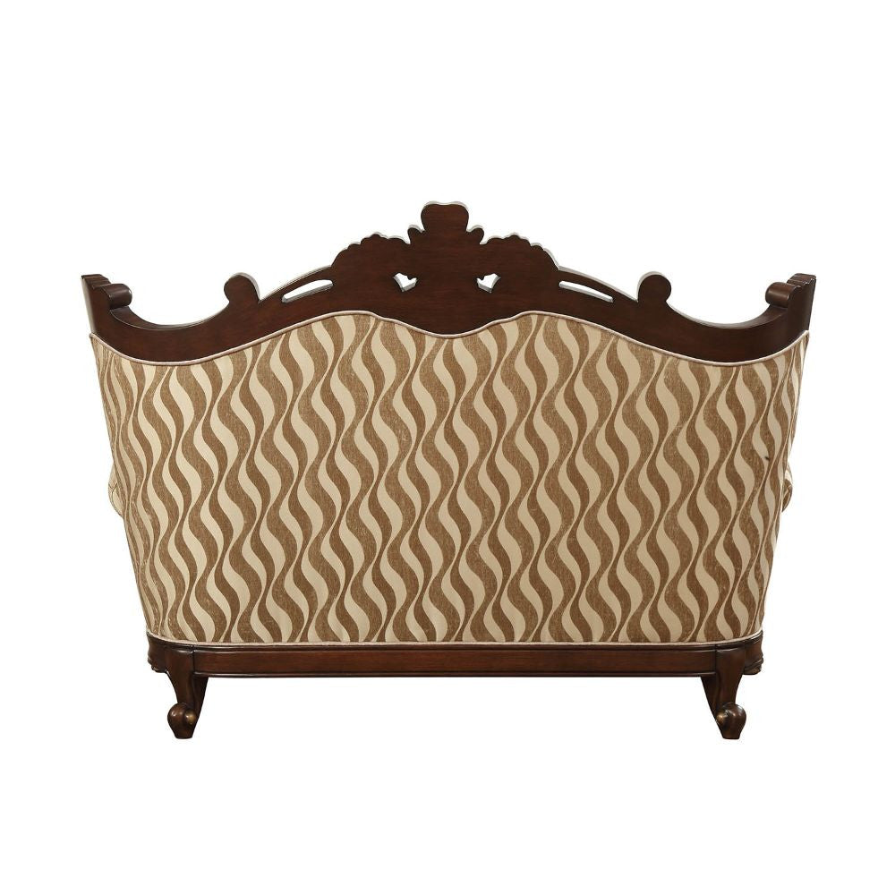ACME 51051 Shalisa Loveseat with 5 Pillows, Fabric & Walnut