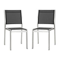 Modway EEI-2585 Shore Outdoor Patio Aluminum Side Chair Set of 2
