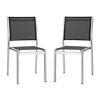Modway EEI-2585 Shore Outdoor Patio Aluminum Side Chair Set of 2