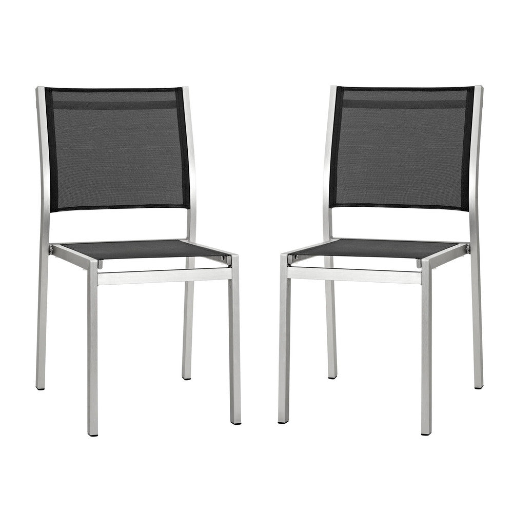 Modway EEI-2585 Shore Outdoor Patio Aluminum Side Chair Set of 2
