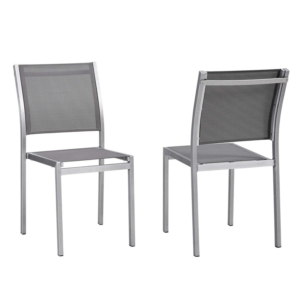 Modway EEI-2585 Shore Outdoor Patio Aluminum Side Chair Set of 2