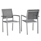 Modway EEI-2586 Shore Outdoor Patio Aluminum Dining Chair Set of 2