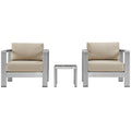 Modway EEI-2599 Shore 3 Piece Outdoor Patio Aluminum Set