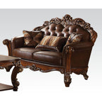 ACME 52002 Vendome Loveseat with 2 Pillows, Cherry PU