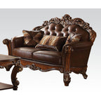 ACME 52002 Vendome Loveseat with 2 Pillows, Cherry PU