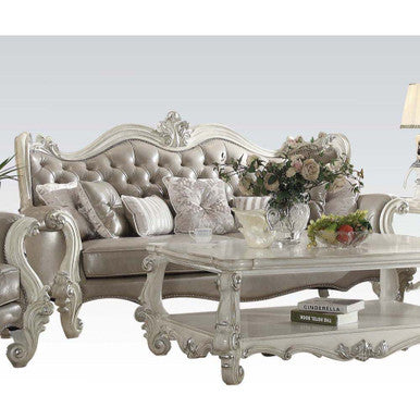 ACME 52125 Versailles KD Antique White Sofa