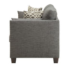 ACME 52406 Laurissa Loveseat with 4 Pillows, Light Charcoal Linen
