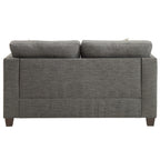 ACME 52406 Laurissa Loveseat with 4 Pillows, Light Charcoal Linen
