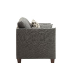 ACME 52407 Laurissa Chair with 3 Pillows, Light Charcoal Linen