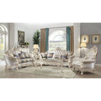 ACME 52440 Gorsedd Sofa with 5 Pillows, Fabric & Antique White