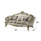 ACME 52440 Gorsedd Sofa with 5 Pillows, Fabric & Antique White