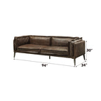 ACME 52480 Porchester Sofa, Distress Chocolate Top Grain Leather