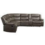 ACME 52540 Tavin Sectional Motion Sofa, Taupe Leather-Aire Match  3