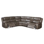 ACME 52540 Tavin Sectional Motion Sofa, Taupe Leather-Aire Match  4