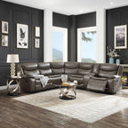 ACME 52540 Tavin Sectional Motion Sofa, Taupe Leather-Aire Match
