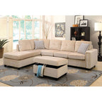 ACME 52708 Belville Ottoman with Storage, Beige Velvet