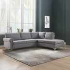 ACME 52755 Melvyn Sectional Sofa, Gray Fabric